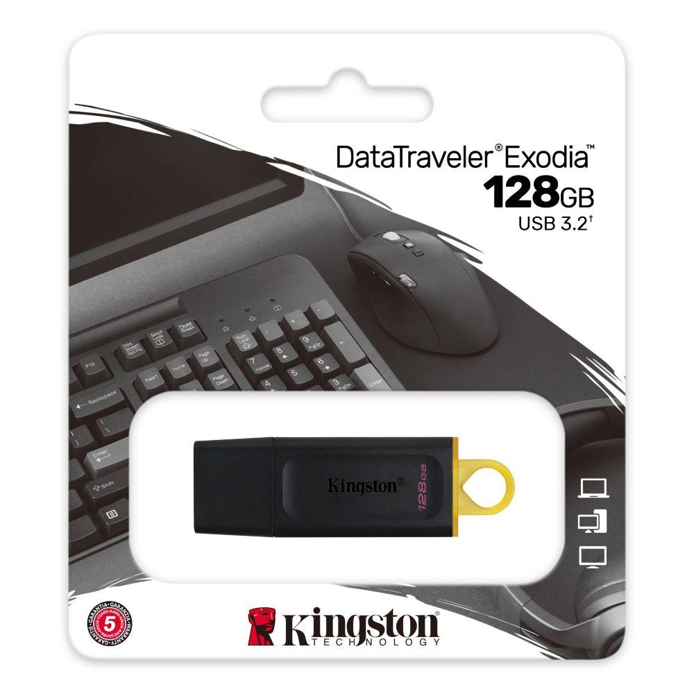 KINGSTON 128Gb DataTraveler Exodia yellow front