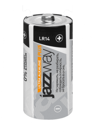 LR14 JAZZway ULTRA Alkaline BL-2 1шт front