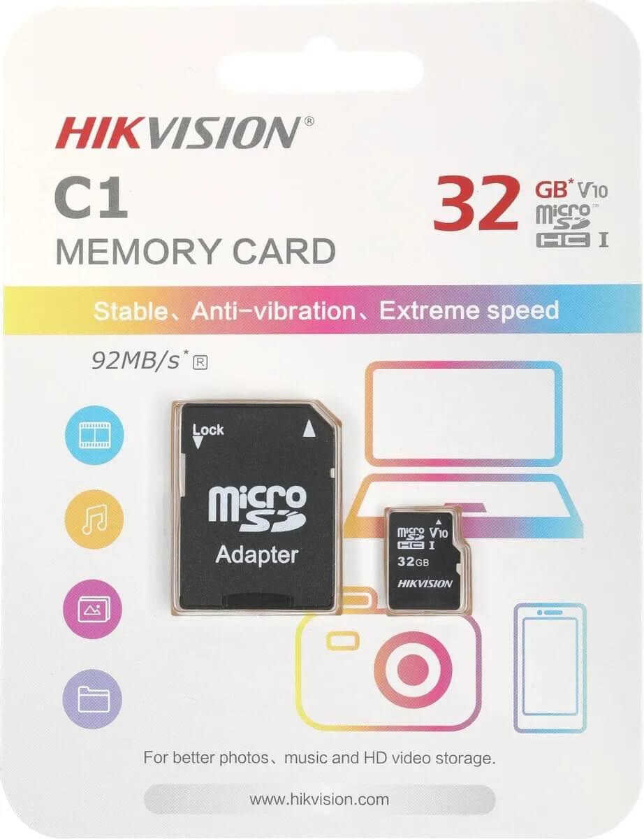 Hikvision 32GB HS-TF-C1(STD) 32G ADAPTER front